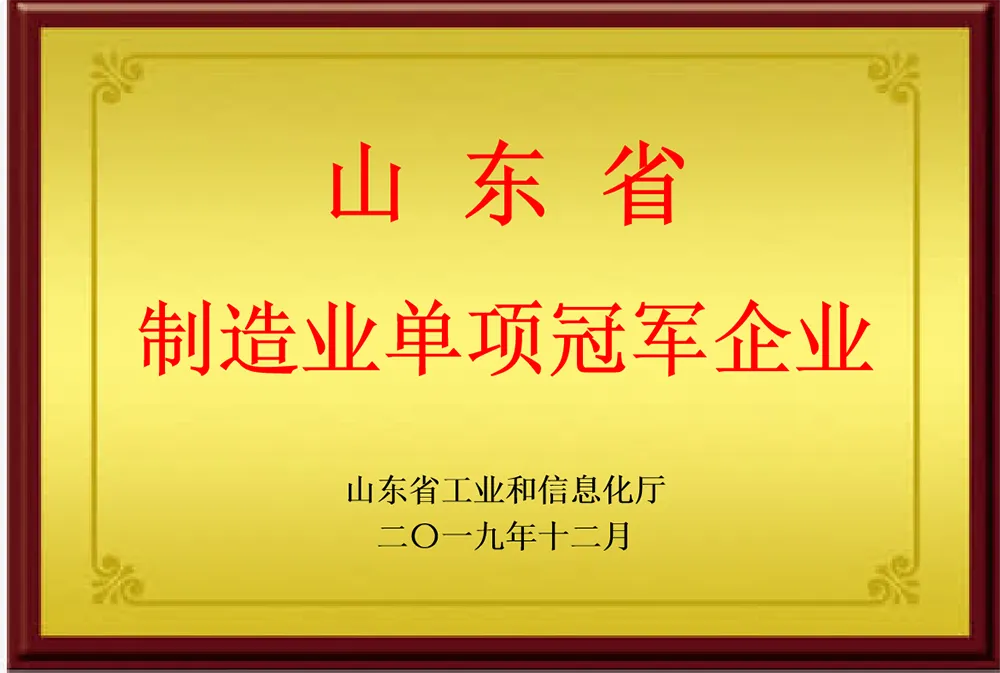 山东省制造业单项冠军企业